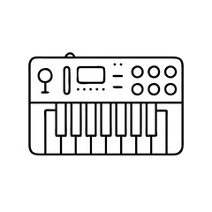 synthesizer icon, synthesizer line art - simple line art of synthesizer, perfect for synthesizer logos and icons