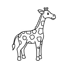 Fototapeta premium giraffe icon, giraffe vector illustration-simple illustration of giraffe, perfect for giraffe logos and icons