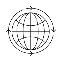 globe icon, globe vector illustration-simple illustration of globe, perfect for globe logos and icons