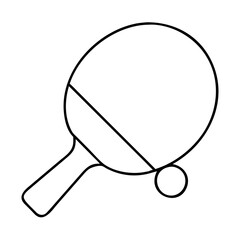 tabletennispaddle icon, tabletennispaddle line art - simple line art of tabletennispaddle, perfect for tabletennispaddle logos and icons