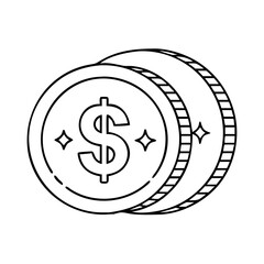 gold coin icon, gold coin vector illustration-simple illustration of gold coin, perfect for gold coin logos and icons