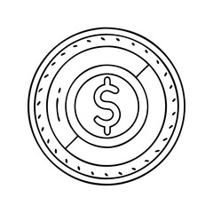 gold coin icon, gold coin vector illustration-simple illustration of gold coin, perfect for gold coin logos and icons