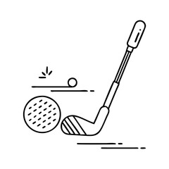 golf club icon, golf club vector illustration-simple illustration of golf club, perfect for golf club logos and icons