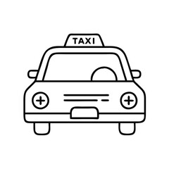 Obraz premium taxi icon, taxi line art - simple line art of taxi, perfect for taxi logos and icons