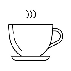 teacup icon, teacup line art - simple line art of teacup, perfect for teacup logos and icons