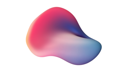 abstract gradient shape isolated on white background