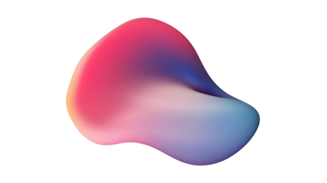 abstract gradient shape isolated on white background