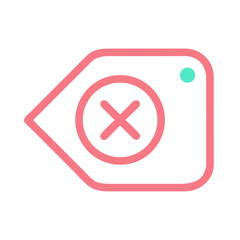 Obraz premium Close Tag Icon Vector Design