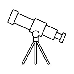 telescope icon, telescope line art - simple line art of telescope, perfect for telescope logos and icons