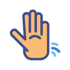 Simple Hand Icon Vector for User Interaction and Gesture Design