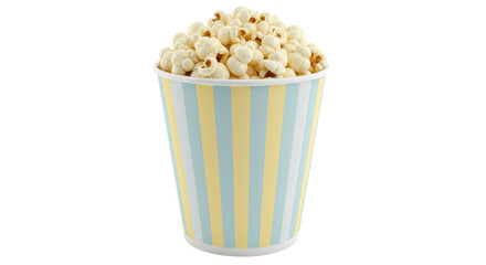 Isolated Popcorn in Striped Container