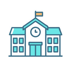 School Building Icon Vector