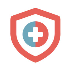Fototapeta premium Medical Insurance Shield Icon Vector Design