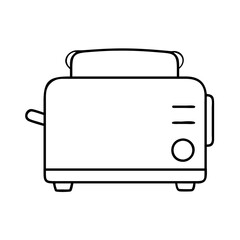 toaster icon, toaster line art - simple line art of toaster, perfect for toaster logos and icons