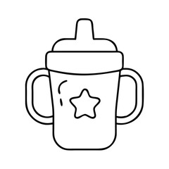 toddlersippycup icon, toddlersippycup line art - simple line art of toddlersippycup, perfect for toddlersippycup logos and icons