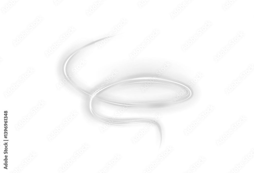 Aufkleber glowing white swirl with sparkles and dynamic motion. magical spiral effect with neon glow and vorte
