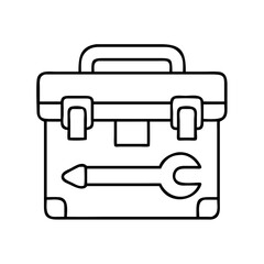 toolbox icon, toolbox line art - simple line art of toolbox, perfect for toolbox logos and icons