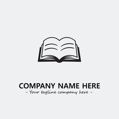 Book illustration black and white for logo company vector image
