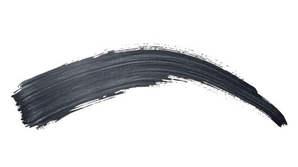 charcoal paint stroke isolated on white background.