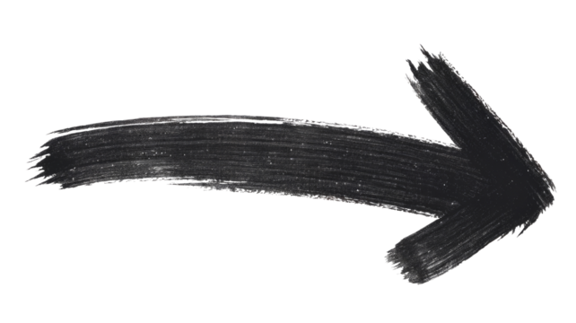 grunge arrow pointing right on white background