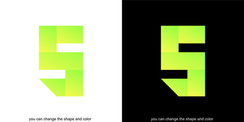 Letter Fold S logo or symbol template design