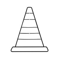 trafficcone icon, trafficcone line art - simple line art of trafficcone, perfect for trafficcone logos and icons