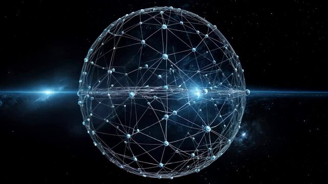 Digital Connectivity An Abstract Sphere of Network Technology in Cosmic Landscape