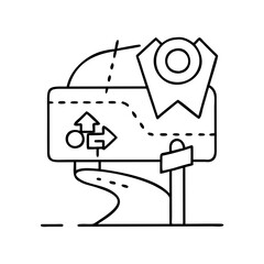 trailmarker icon, trailmarker line art - simple line art of trailmarker, perfect for trailmarker logos and icons