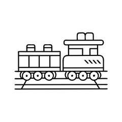 trainset icon, trainset line art - simple line art of trainset, perfect for trainset logos and icons