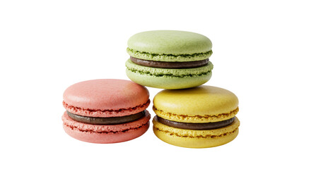 Isolated Stack of Colorful Macarons