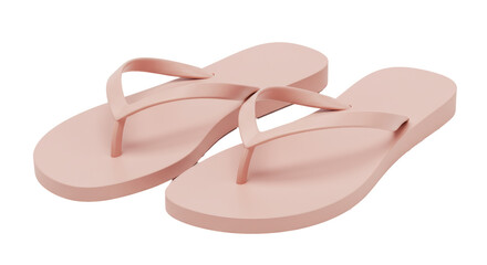 Isolated Pink Flip Flops