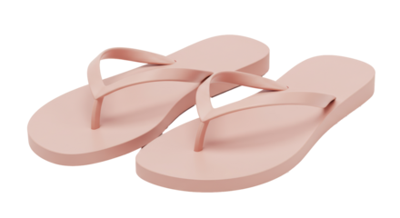 Isolated Pink Flip Flops