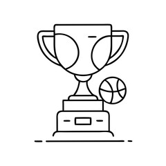 trophy icon, trophy line art - simple line art of trophy, perfect for trophy logos and icons