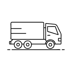 truck icon, truck line art - simple line art of truck, perfect for truck logos and icons