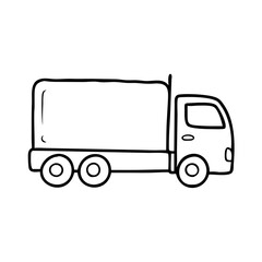 truck icon, truck line art - simple line art of truck, perfect for truck logos and icons