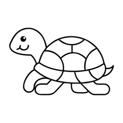 turtle icon, turtle line art - simple line art of turtle, perfect for turtle logos and icons
