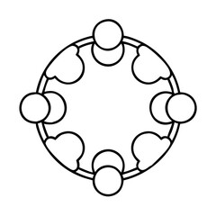 Fototapeta premium unitycircle icon, unitycircle line art - simple line art of unitycircle, perfect for unitycircle logos and icons