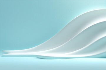 Fluid shapes create serene atmosphere with gentle curves and sof