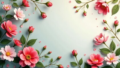 Subtle repeating floral motif on a muted background, muted, simple