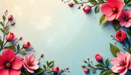 Subtle repeating floral motif on a textured surface , aesthetic, style, muted