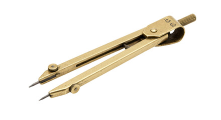 Isolated Brass Compass