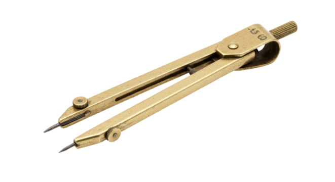 Isolated Brass Compass