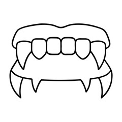 vampirefangs icon, vampirefangs line art - simple line art of vampirefangs, perfect for vampirefangs logos and icons