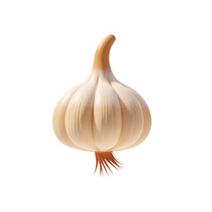 Garlic 3D Render Icon Illustration Cute Cartoon Style Spicy Food Ingredient Isolated