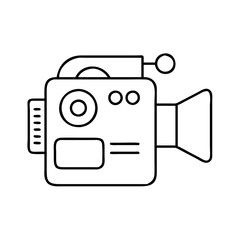 videorecorder icon, videorecorder line art - simple line art of videorecorder, perfect for videorecorder logos and icons