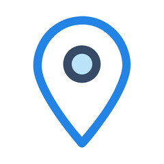 Location Pin with Center Dot Icon Design