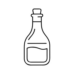 vinegarbottle icon, vinegarbottle line art - simple line art of vinegarbottle, perfect for vinegarbottle logos and icons