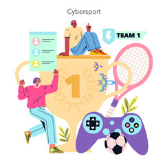 Naklejka premium Beta Generation. Flat Vector Illustration