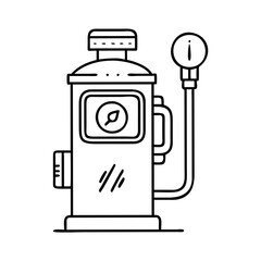 vintagegaspump icon, vintagegaspump line art - simple line art of vintagegaspump, perfect for vintagegaspump logos and icons