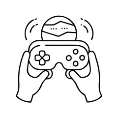 virtualcontroller icon, virtualcontroller line art - simple line art of virtualcontroller, perfect for virtualcontroller logos and icons